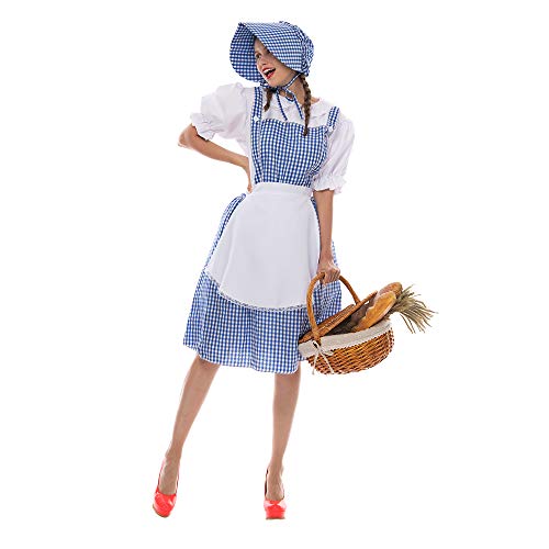 Eraspooky Dorothy Costume Adult Women Peasant Halloween Costume, Large #TOP2