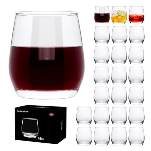 Cadamada Stemless Wine Glass Set of 24