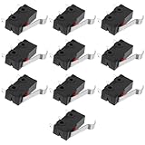 WRITWAA 10 Stück Mikro Endschalter mit Hebelarm Normalerweise Offener Geräte Endschalter für Gerätereparatur Präziser Schalter mit Langer Lebensdauer