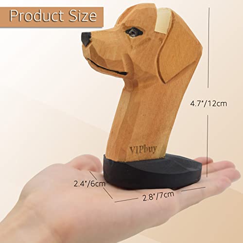 VIPbuy Handgemachte Form Holzschnitzbrille Brillenhalter Ständer Sonnenbrillen Präsentationsständer Home Office Schreibtischdekoration (Labrador Retriever)