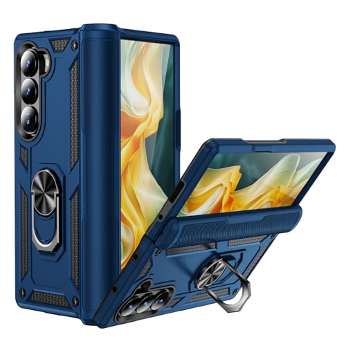 For Galaxy Z Fold 7 �p �P�[�X 360°��]�X�^���h �c�����Ή� PC�f�� ���^ �y�� �ϏՌ� �M�����N�V�[ Z Fold 7 �J�o�[ �����O �X�^���h�@�\ ���J �܂肽���� �X���� ���y�� �����₷�� ������� �T���X�� Z Fold