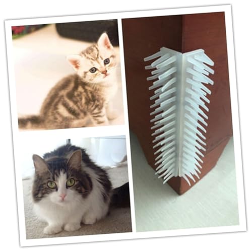 Masajeador de esquina para gatos en pack de 2 unidades cepillo de plástico blanco desmontable 7