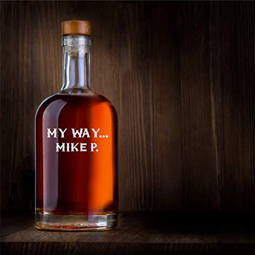 Personalized Whiskey Bourbon Glass Bottle - Custom Engraved