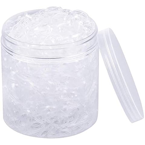 Dokpav 2000 Piezas Goma de Pelo Transparente Cover
