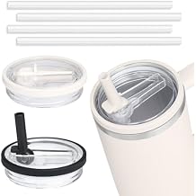 2 Pack 40 oz Tumbler Flip Straw Leak Proof Lid Replacement Fit for Stanley Quencher,40 oz Tumbler Lid Replacement for Stanley Cup,No Spill Proof Straw Cover for Stanley Cup Accessories