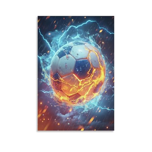 PKOLAMVEX Fútbol Cuadro En Lienzo Cuadro Decorativo Pinturas Murales Pintura Poster Impresiones Lienzo Para Sala De Estar Decoración Dormitorio 08x12inch(20x30cm)