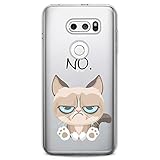Cavka TPU Case Replacement for LG Stylo 6 K61 K51S K42 K30 K20 Stylo 5 K40 K11 K10 K8 Feline Cat Flexible Silicone Pattern Cute Siamese Cute Teen Women Print Grumpy Design Clear Slim fit Soft Kawaii