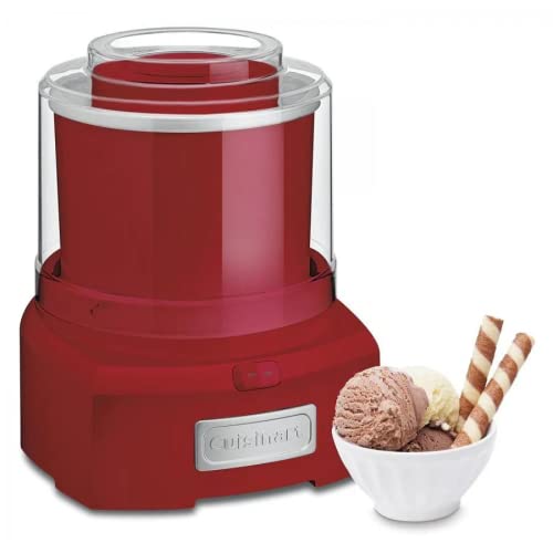 Cuisinart Ice-21Rp1 1.5-Quart Frozen Yogurt, Ice Cream And Sorbet Maker, Double Insulated Freezer Bowl Elminates The Need For Ice And Makes Frozen Treats In 20 Minutes Or Less, Red #TOP1