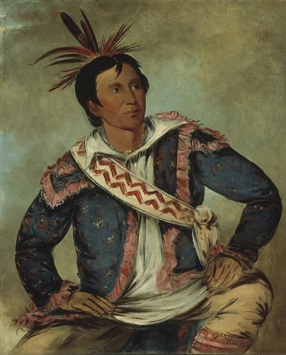 Impression sur toile un métis de George Catlin 60x90cm pour salon