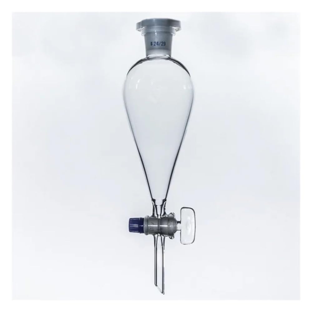 Separatore a forma di pera in vetro borosilicato ad alta densità 24/29 con tappo conico standard in, forniture da laboratorio Attrezzature da laboratorio