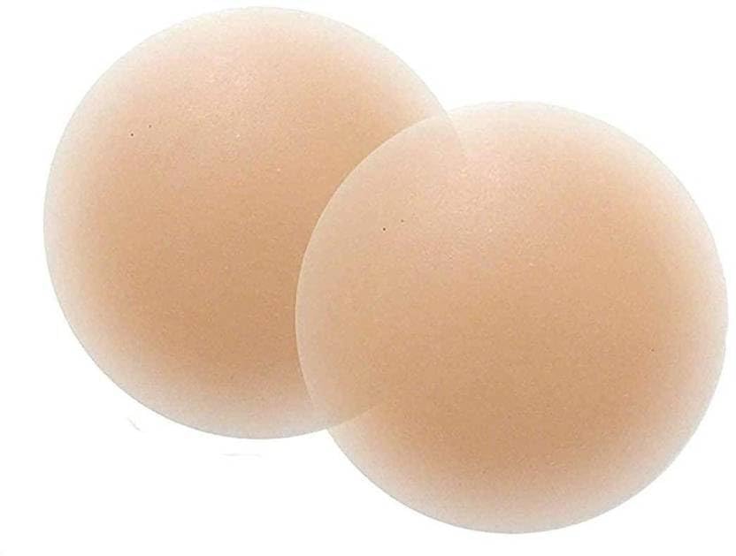 Women's & Girls Reusable Silicone Nipple Cover Bra Pads, Adhesive Nipple Pasties, Free-Size Nude-image-11