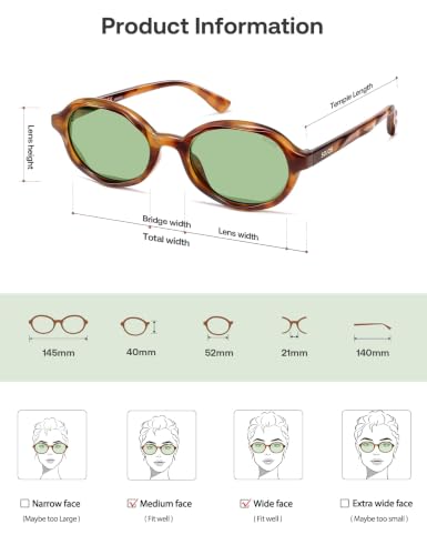 Image of SOJOS Trendy Polarized Rounded Ovale Sunglasses Women Men Shades SJ2697 | Wave Surface Chunky Frames and Temples.UV protection TAC Lenses,Ideal for Driving and All Sports