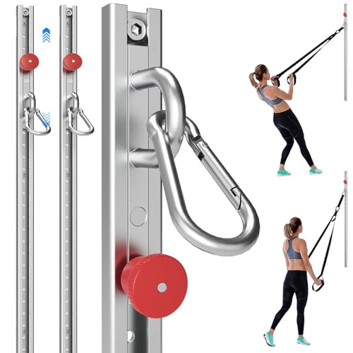 Adjustable Resistance Band Wall Mount System(2PCS) Home Gym Dedicated Resistance Band Wall Anchor Ideal for Strength Training Physical Therapy & Rehab Training