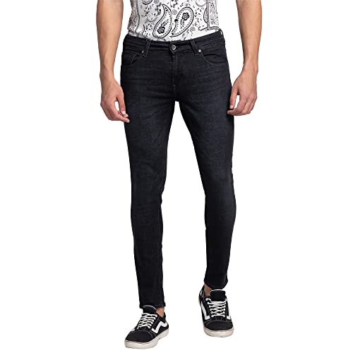 Image of Spykar Men's Skinny Fit Low-Rise Casual Jeans