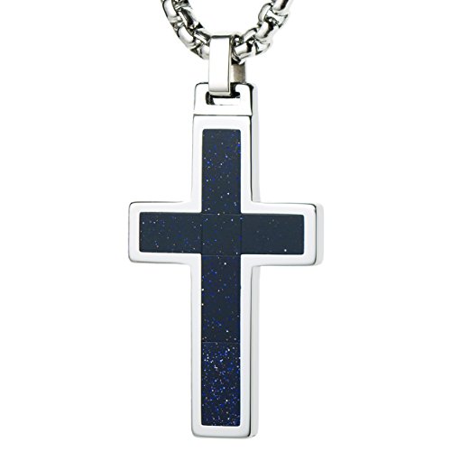 Unique GESTALT® Tungsten Cross Pendant with 4mm Surgical Stainless Steel Box Chain.2