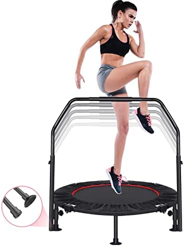Mini Trampoline Fitness,Rebounder Trampoline Folding 40 inch, Exercise Trampoline for Kids & Adults, Rebounder Trampoline Indoor/Outdoor, Max Load 150Kg/330Lb