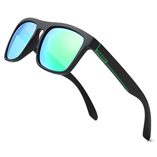 DUBERY Classic Polarized Sunglasses D731 Black/Green
