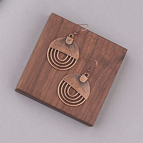 Andpai Handmade Unique Bohemian Tribal Hoop Spiral Earring Vintage Gold Silver Geometry Dangle Drop Earrings thumb #3