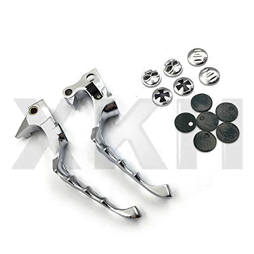 Xkh- Motorcycle Parts Brake Clutch Hand Lever Compatible With Street Glides Road Kings Chrome [B00Y44Iej2] #TOP4