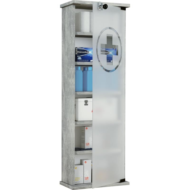 Armadietto Medicinali PharmaCasa XXL dim 31x18 h 92 cm
