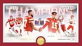 WHZKCYH 2024 American Football Championship Poster For Kids Room Wall Decor-Patrick Mahomes-Chris Jones Posters Canvas Art Print Chiefs Picture For Teen Fans Birthday Christmas Gifts