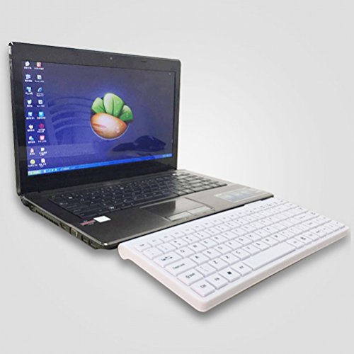 Clavier ordinateur portable externe blanc mince silencieux avec fil - 2