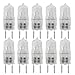 Xspeedonline Kitchen Stove Light Bulbs - 50W G8 Halogen Compatible for GE Microwave Hood, Replaces WB08X10051 (10 Pack)