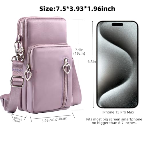 Image of JANKS Small Crossbody Bag for Women - Mini Phone Purses with Crossbody Strap and Wallet - Nylon Arm Bag