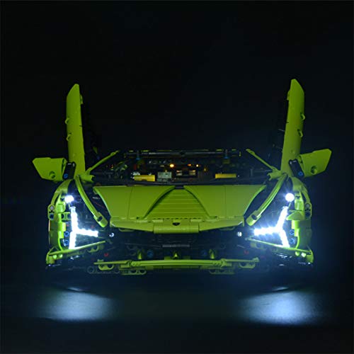 Sugeren LED Beleuchtungsset für Lego Lamborghini Sián FKP 37 42115, LED Beleuchtungsset, Kompatibel mit Lego 42115…