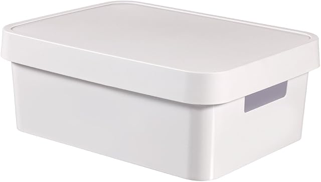 Curver 04752-n23-00 Infinity White Plastic Storage Box with Lid 27 x 36.3 x 13.8 cm 11 Litres