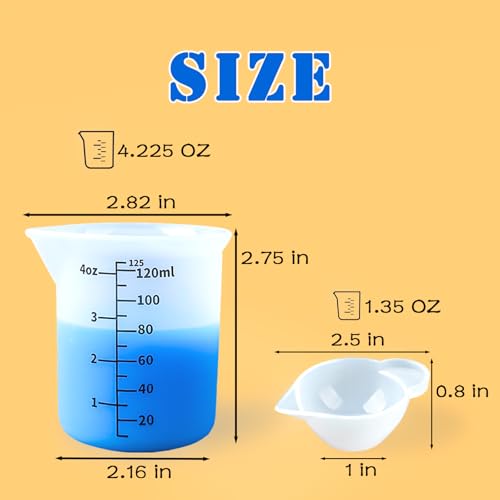 Set de vasos medidores y mini cuencos de silicona 5 piezas miniatura 2