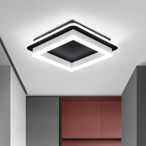 Plafonnier LED 24W carré pour éclairage intérieur de chambre salon et cuisine 6000K
