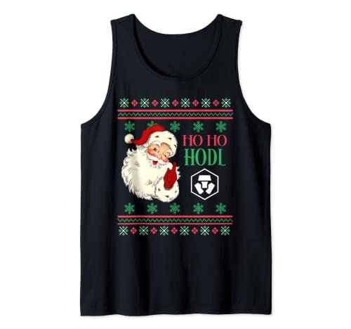 Ho Ho Hodl Crypto Christmas Crypto CRO Tee Camiseta sin Mangas