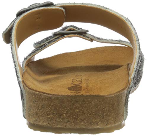 Image of HAFLINGER Andrea Elegant Leather Sandals with Rubber Sole and Cork Latex Footbed Unisex