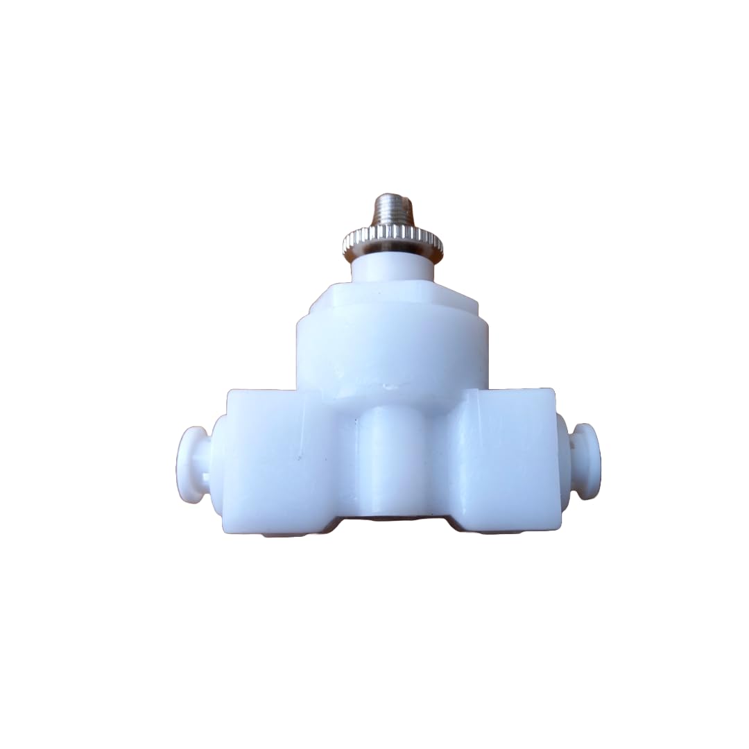 RO Water Purifier TDS Controller Manual Adjuster, 1/4 Inch Fitting, Universal Compatibility, White with Brass Nut-image-0