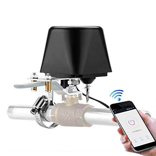 TOMLOV Smart WiFi Water Valve Gas Valve Wireless Water Gas Shut Off Controller Compatible with iOS/Android APP, Compatible with Alexa and Google Assistant