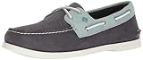 Cordones de piel cruda Sperry Zapato de barco original de 2 ojales para hombre, azul (Perfume de menta.), 40.5 EU