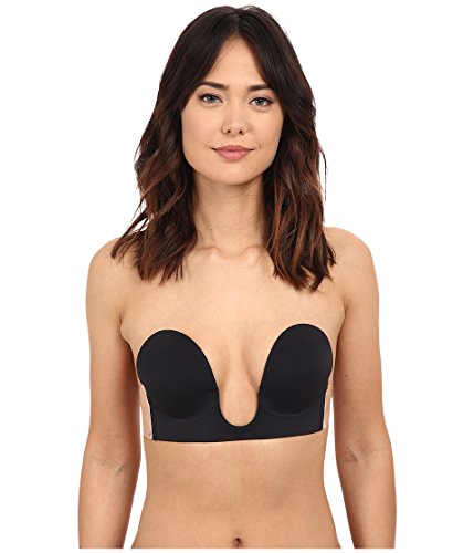 Fashion Forms Women's Backless Strapless U Plunge Bra, Black, C