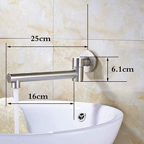 Robinet de lavabo mitigeur mural deux trous eau chaude - 2