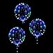 Produktbild PartyMarty 3 LED Ballon durchsichtig mit Lichterkette und Batteriestab Leuchtballon LEDBALLON Party Licht und Bunt Blinkend Luftballon