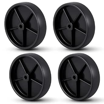 Aurelema 4 Pack 4'' x 1'' Polyolefin Wheel with a 5/16" Bore, 600lbs Capacity, for Factory Warehouse Laboratory Equipment