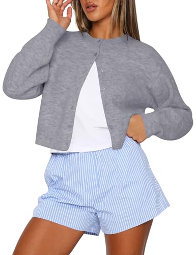 Kistore Women's Soft Cropped Cardigan Casual...