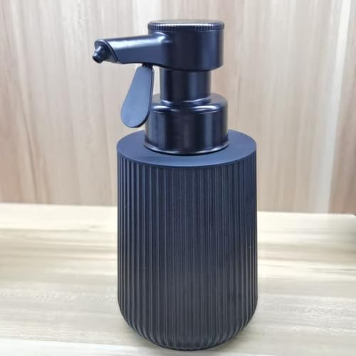 ソープディスペンサー 半自動 タッチ式 泡 電池式 IPX4防水 排出量調整可能 使いやすい オートソープディスペンサー ハンドソープ 自動手洗い ハンドソープ対応 食器洗剤対応 トイレ お手洗い バスルーム キチン ブラック H4-black