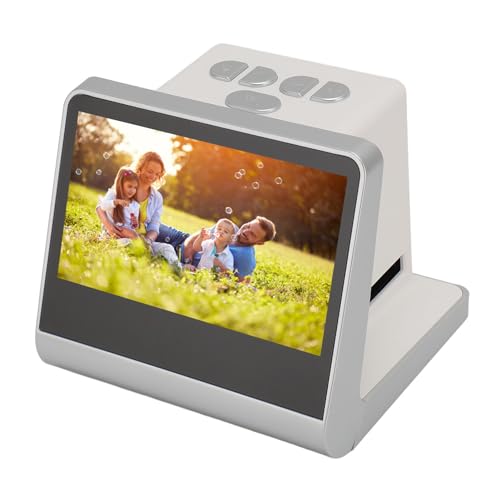 Film Scanner to Digital, 14MP 22MP Interpolation, 5in LCD Screen, 16G Memory, Converts Negatives Film into JPEG Files with Output, Easy to Operate for Sharing Memories (US Plug)