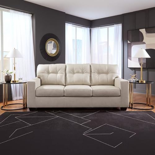Image of Signature Design by Ashley Leather Match Queen Sofa Sleeper, Bone