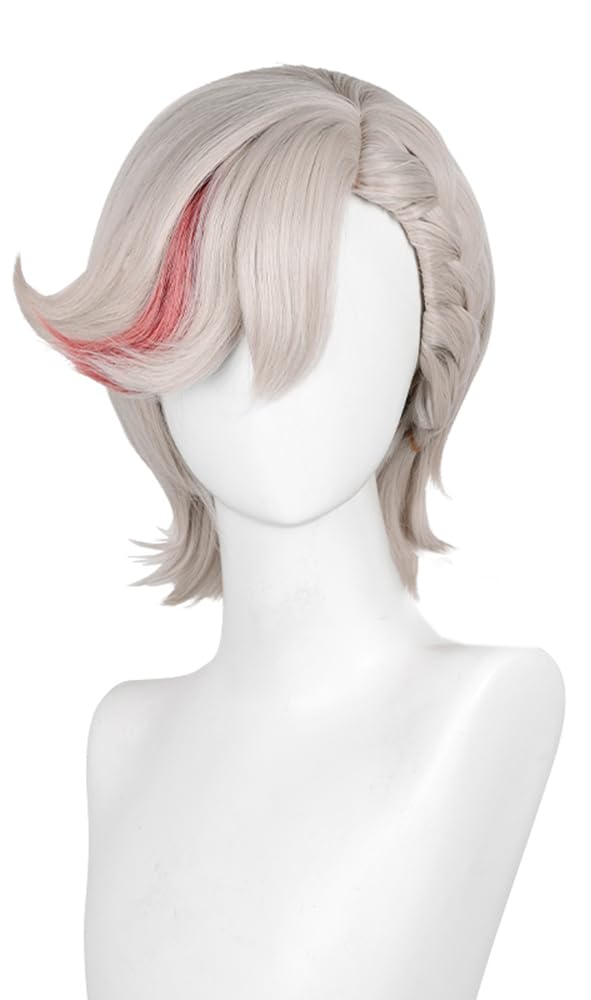 TO KU TOO YUO Short Hair Side Part Wig Layered Wigs with Bangs Heat Resistant Synthetic Wigs + Wig Cap
