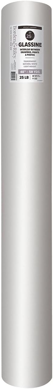 Borden & Riley 24" x 20 Yards #25G Glassine Paper Roll, 25 LB, 1 Roll Each (25GR242000)