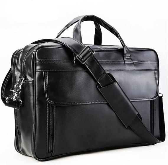 Nordic Men's Business Handbag Genuine Leather Briefcase Computer Bag for Office Commute2