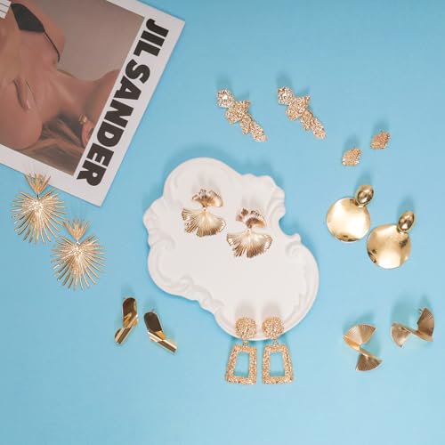 Gold Statement Earrings for Women Large long Gold Geometric Drop Earrings Trendy Twisted Earring Jewelry4