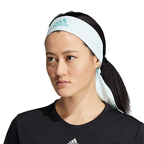 Image of adidas Alphaskin Tie Headband, Halo Mint Green /Mint Tone Green, One Size